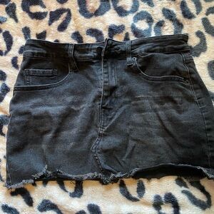Fashion Nova Black Denim Skirt
